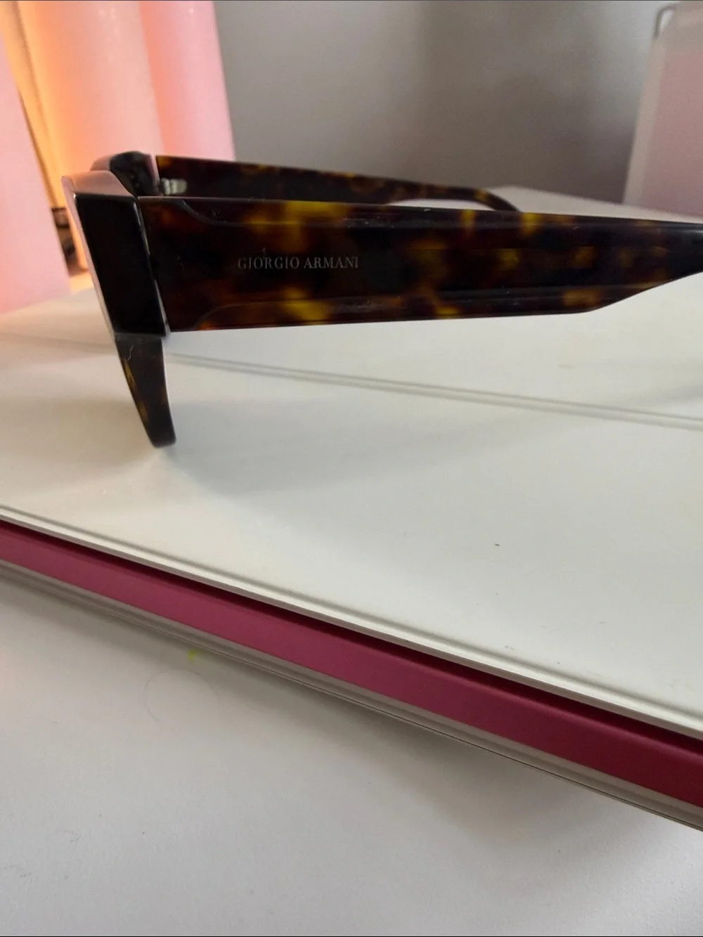 Giorgio Armani Women's Tortoiseshell Rectangular Sunglasses